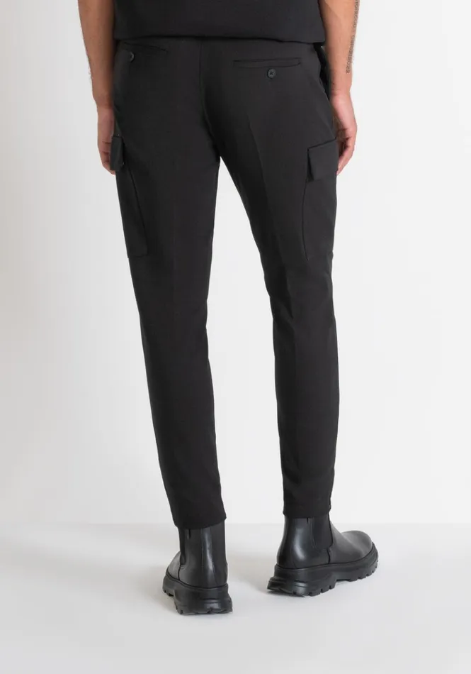 Trousers Men Antony Morato Skinny Fit 034Bjorn034 Trousers In Elastic Cotton Blend Black