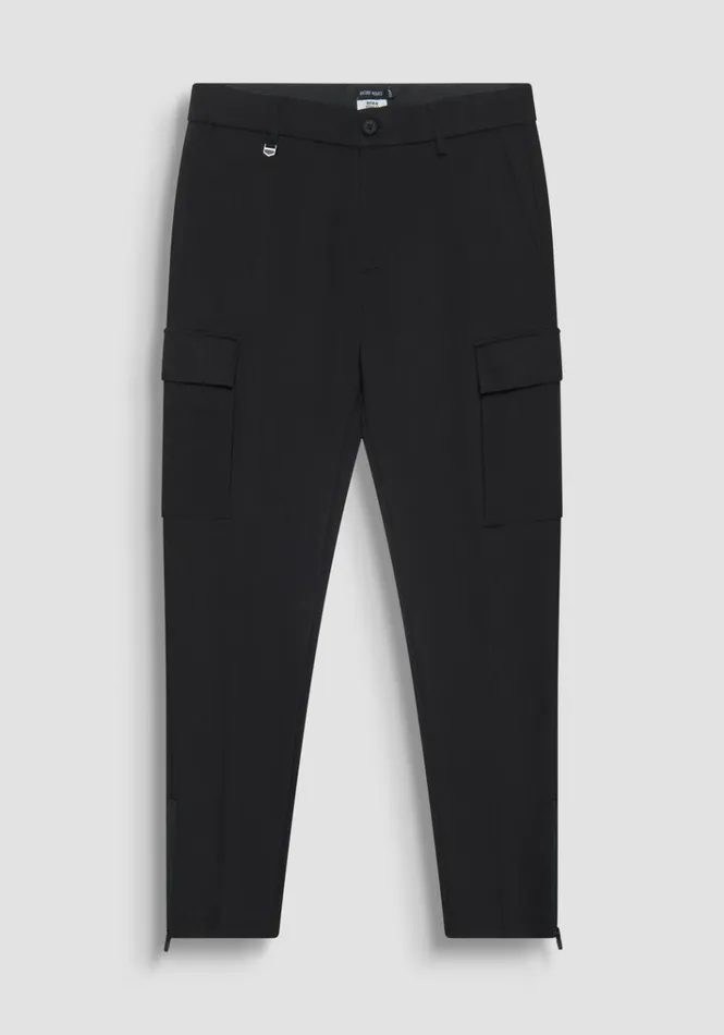 Trousers Men Antony Morato Skinny Fit 034Bjorn034 Trousers In Elastic Cotton Blend Black