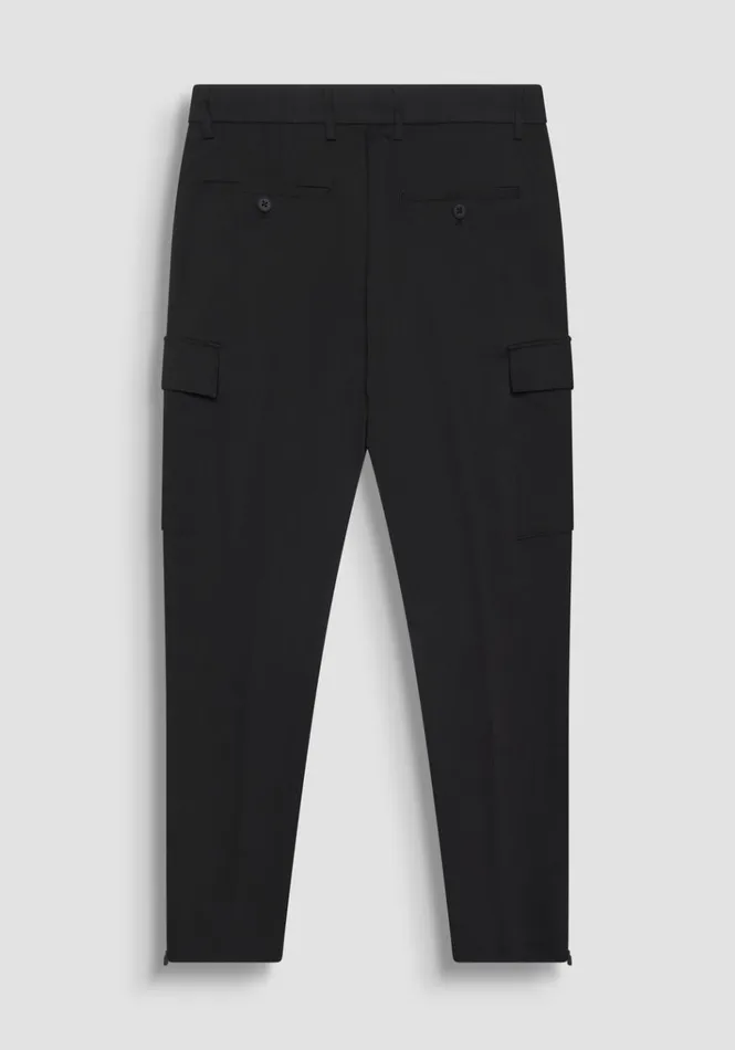 Trousers Men Antony Morato Skinny Fit 034Bjorn034 Trousers In Elastic Cotton Blend Black