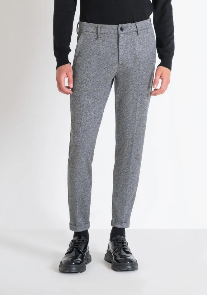 Trousers Men Antony Morato Super Skinny Fit 034Ashe034 Trousers In Viscose Blend Medium Gray Melange