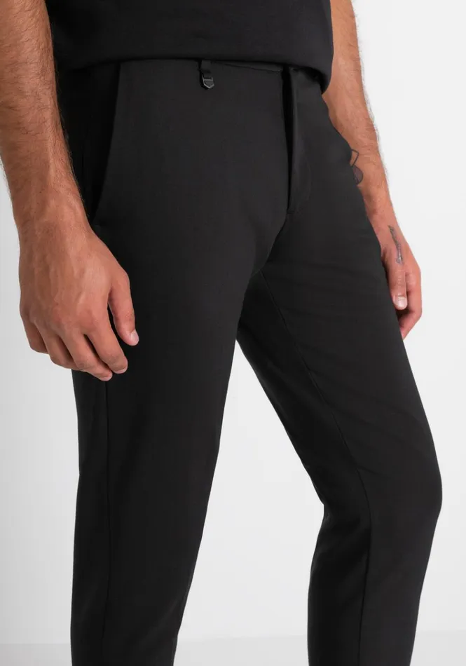 Trousers Men Antony Morato Thom Skinny Fit Stretch Cotton Blend Trousers Black