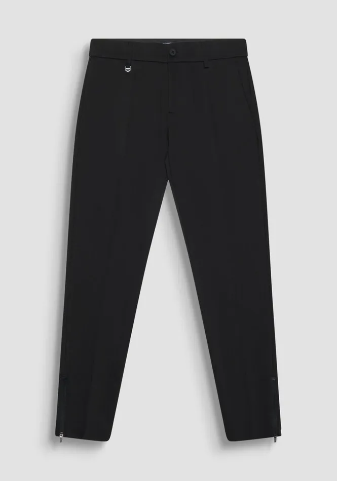 Trousers Men Antony Morato Thom Skinny Fit Stretch Cotton Blend Trousers Black