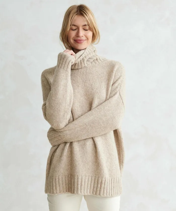 Turtlenecks Women Jenni Kayne Alpaca Cocoon Turtleneck Oatmeal