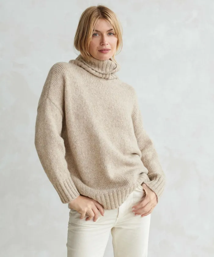 Turtlenecks Women Jenni Kayne Alpaca Cocoon Turtleneck Oatmeal