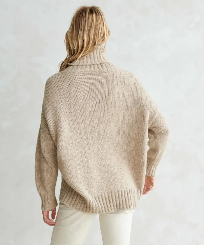 Turtlenecks Women Jenni Kayne Alpaca Cocoon Turtleneck Oatmeal