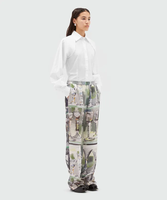 TwoPiece Poplin Shirt Women MSGM Tops And Shirts