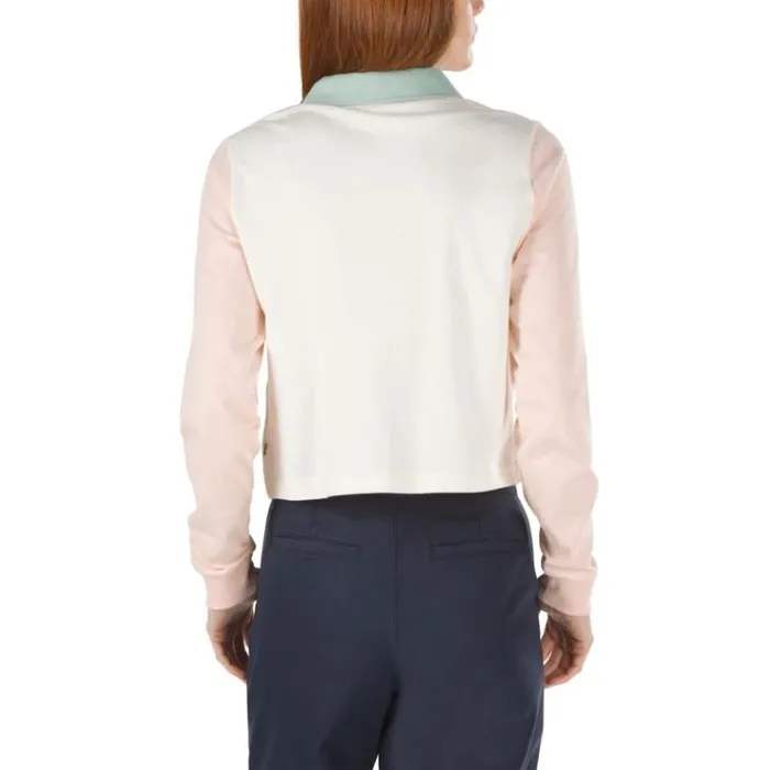 Vans Core Skate Long Sleeve Crop Polo Shirt Peachy Keen Womens Tops Vans Core Skate Long Sleeve Crop Polo Shirt Peachy Keen Womens Tops