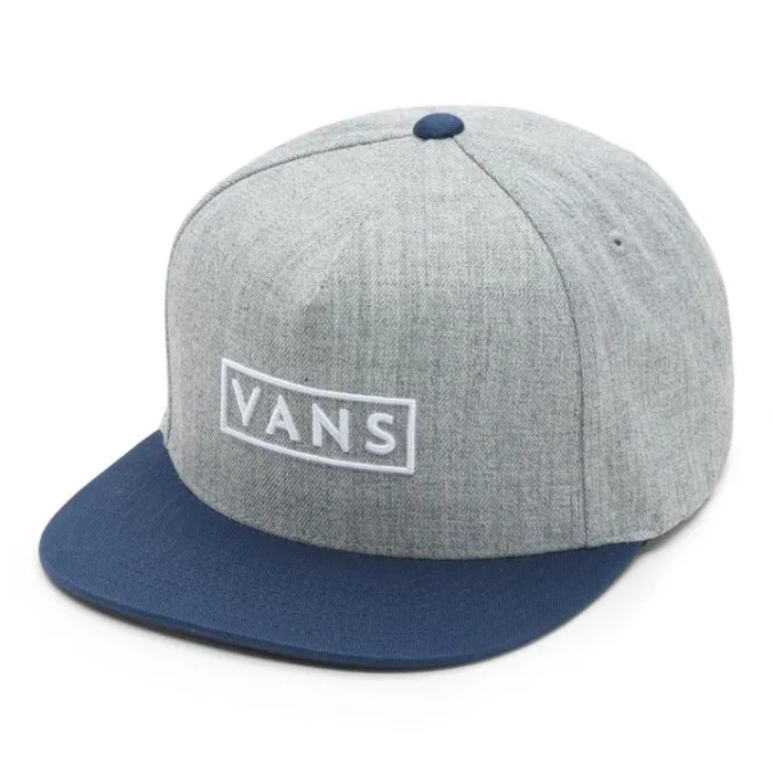 Vans Easy Box Snapback Hat Heather GreyDress Blues Mens Hats and Beanies Vans Easy Box Snapback Hat Heather GreyDress Blues Mens Hats and Beanies