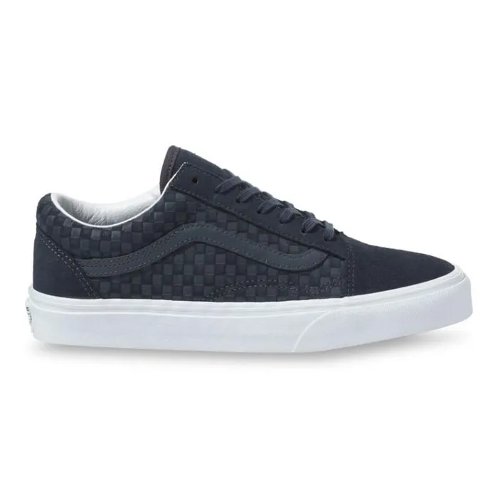 Vans Emboss Mini Check Old Skool India InkTrue White MensWomens Classics Shoes Vans Emboss Mini Check Old Skool India InkTrue White MensWomens Classics Shoes
