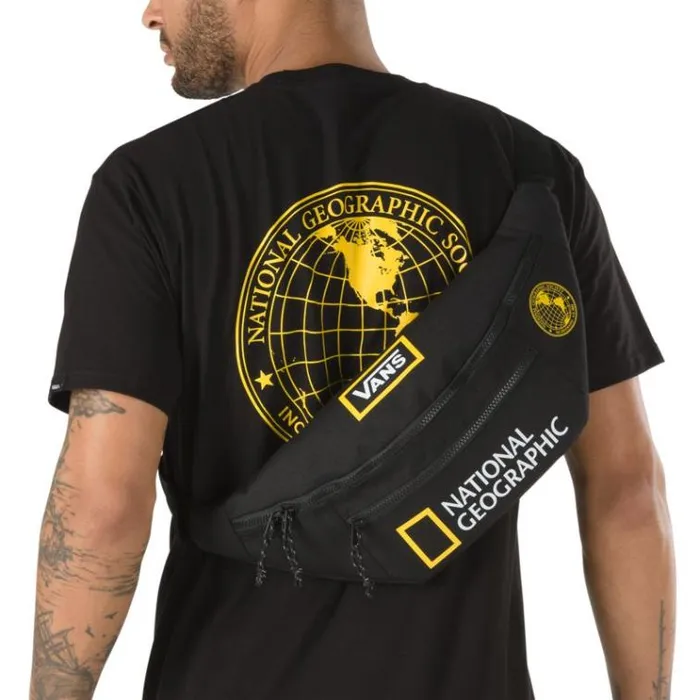 Vans National Geographic Ward Cross Body Pack BlackYellow Mens Backpacks and Bags