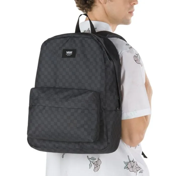 Vans Old Skool Checkerboard Backpack BlackCharcoal MensWomens Backpacks and Bags