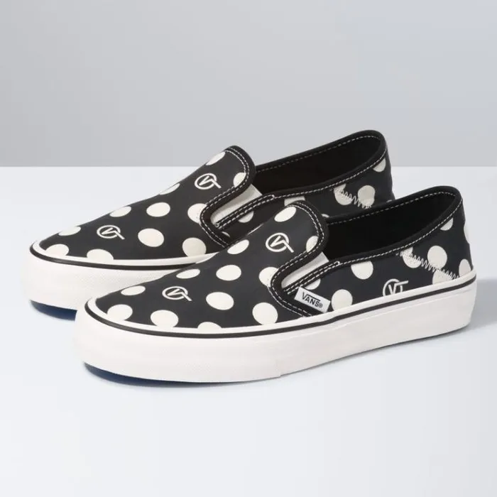 Vans Polka VDot SlipOn SF BlackMarshmallow Womens Surf Vibes