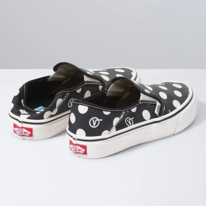 Vans Polka VDot SlipOn SF BlackMarshmallow Womens Surf Vibes Vans Polka VDot SlipOn SF BlackMarshmallow Womens Surf Vibes