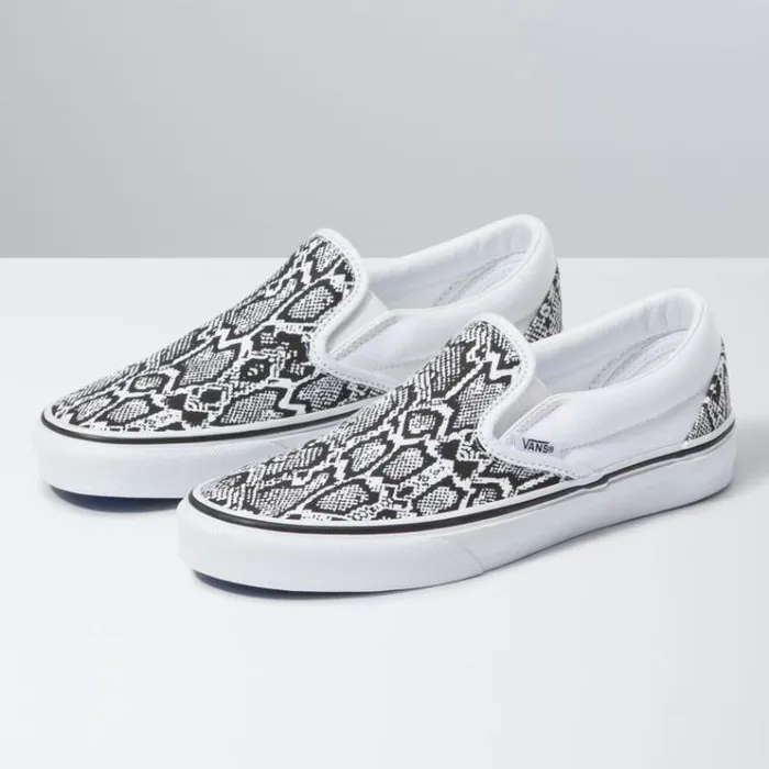 Vans Python SlipOn WhiteTrue White Womens Classics Shoes Vans Python SlipOn WhiteTrue White Womens Classics Shoes