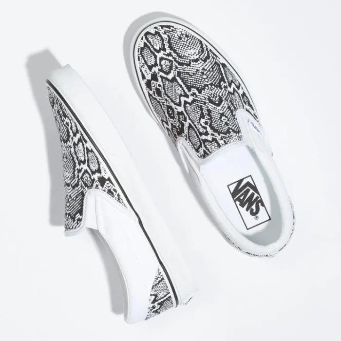 Vans Python SlipOn WhiteTrue White Womens Classics Shoes Vans Python SlipOn WhiteTrue White Womens Classics Shoes