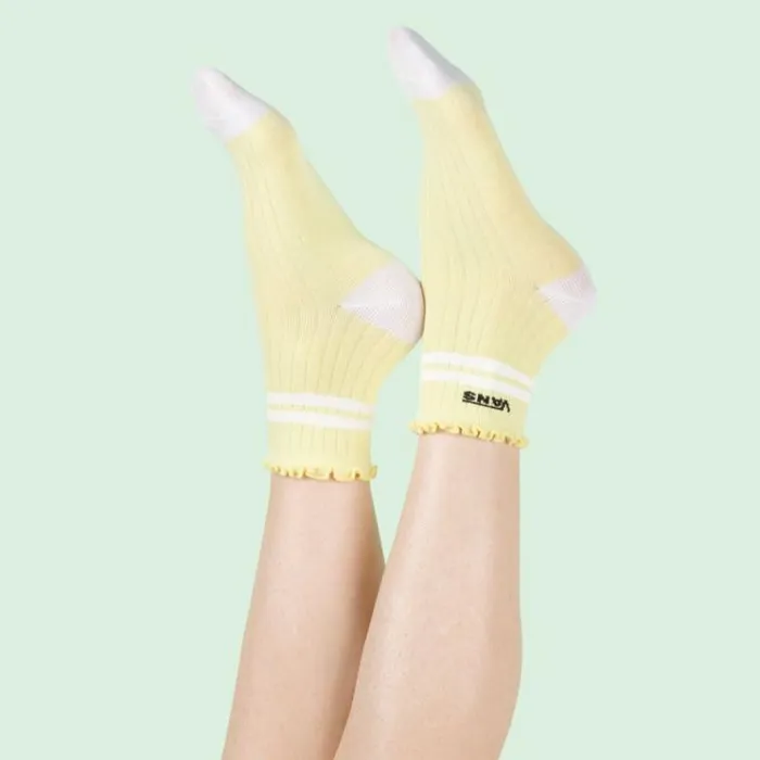 Vans Ruffed Up Sock Yellow Pear Womens Socks