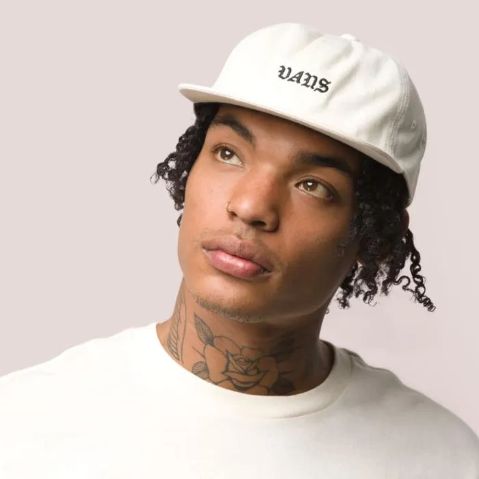 Vans Trobe Jockey Hat Antique White Mens Hats and Beanies