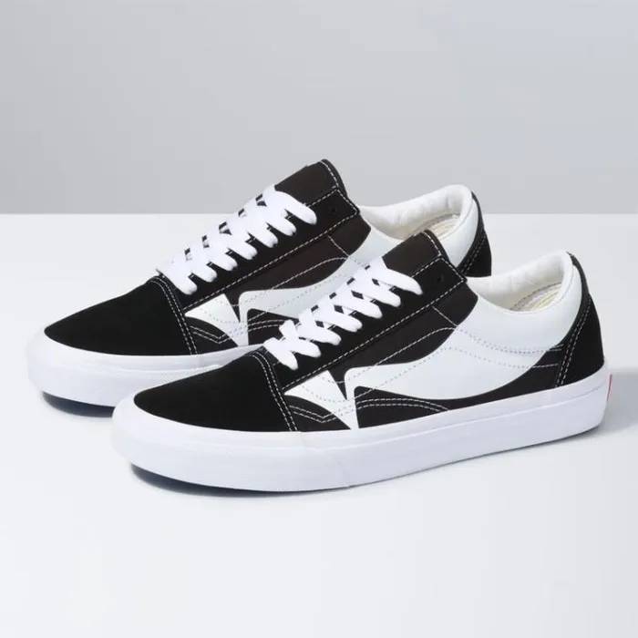 Vans Warp Old Skool BlackTrue White MensWomens Classics Shoes