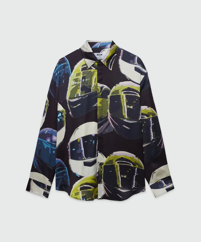 Viscose Printed Shirt Men MSGM Shirts