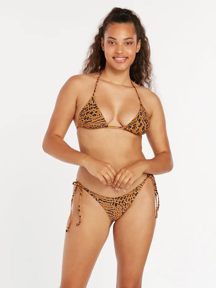 Volcom Bikinis Running Wild Triangle Bikini Top 8211 Animal Print Animal Print 8211 Womens