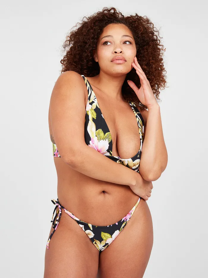 Volcom Bikinis Shore Can Skimpy Bikini Bottom 8211 Black Black 8211 Womens
