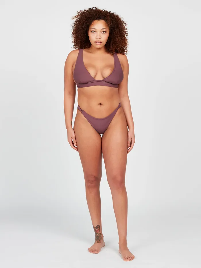 Volcom Bikinis Simply Seamless Halter Bikini Top 8211 Eggplant Eggplant 8211 Womens
