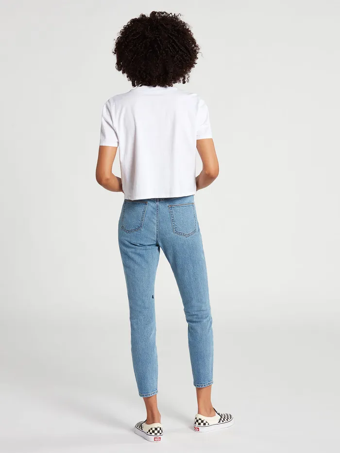 Volcom Denim Liberator High Rise Jeans 8211 Ash Blue Ash Blue 8211 Womens