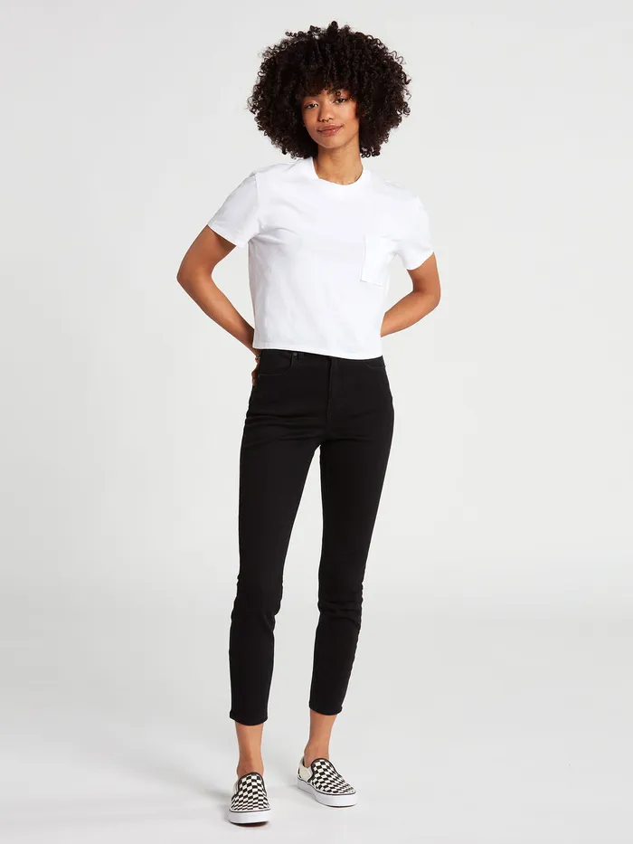 Volcom Denim Liberator High Rise Jeans 8211 Premium Wash Black Premium Wash Black 8211 Womens