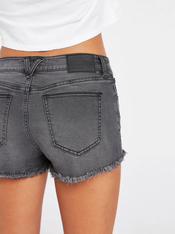 Volcom Denim Stoney Stretch Denim Shorts 8211 Vintage Black Vintage Black 8211 Womens
