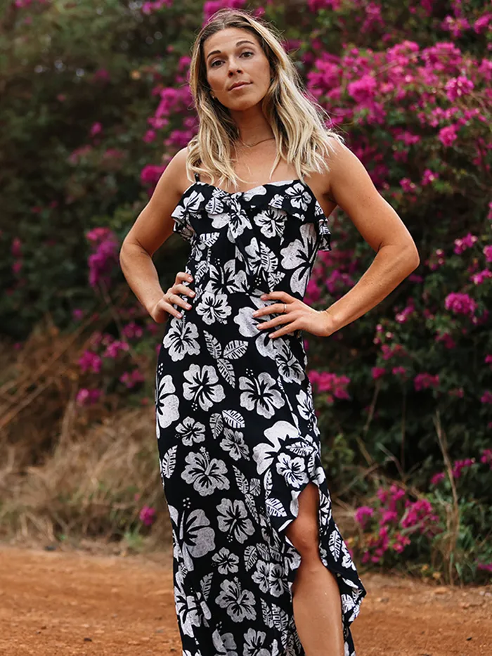Volcom Dresses Coco Ho Maxi Dress 8211 Black White Black White 8211 Womens