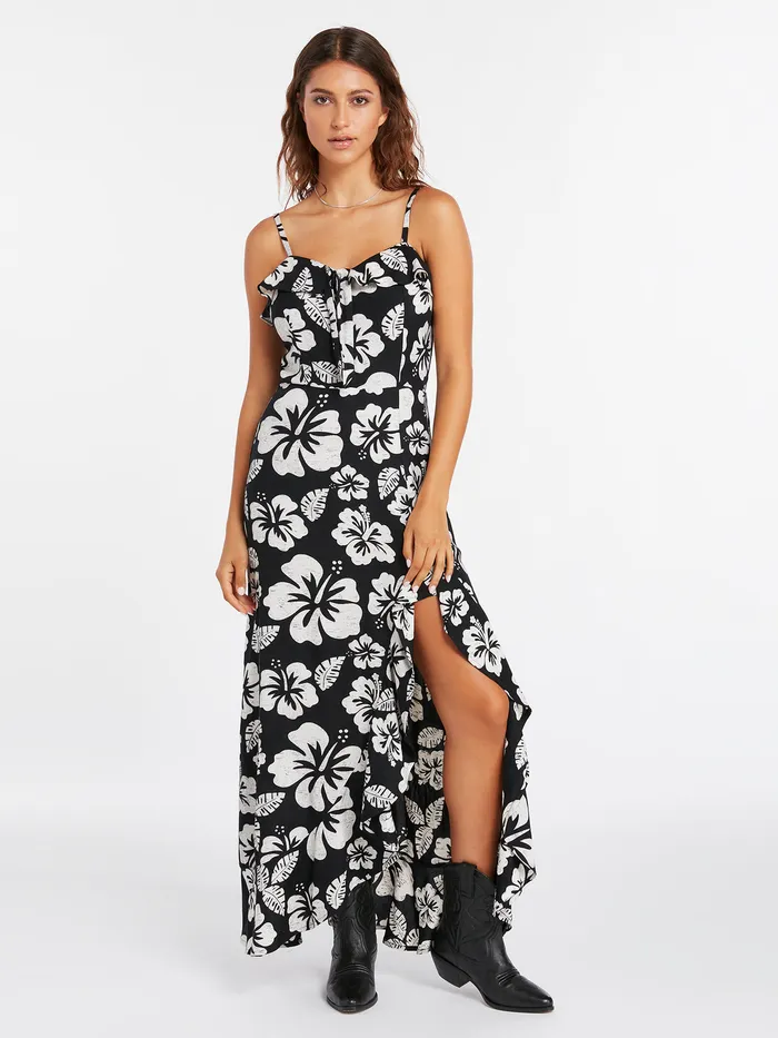 Volcom Dresses Coco Ho Maxi Dress 8211 Black White Black White 8211 Womens