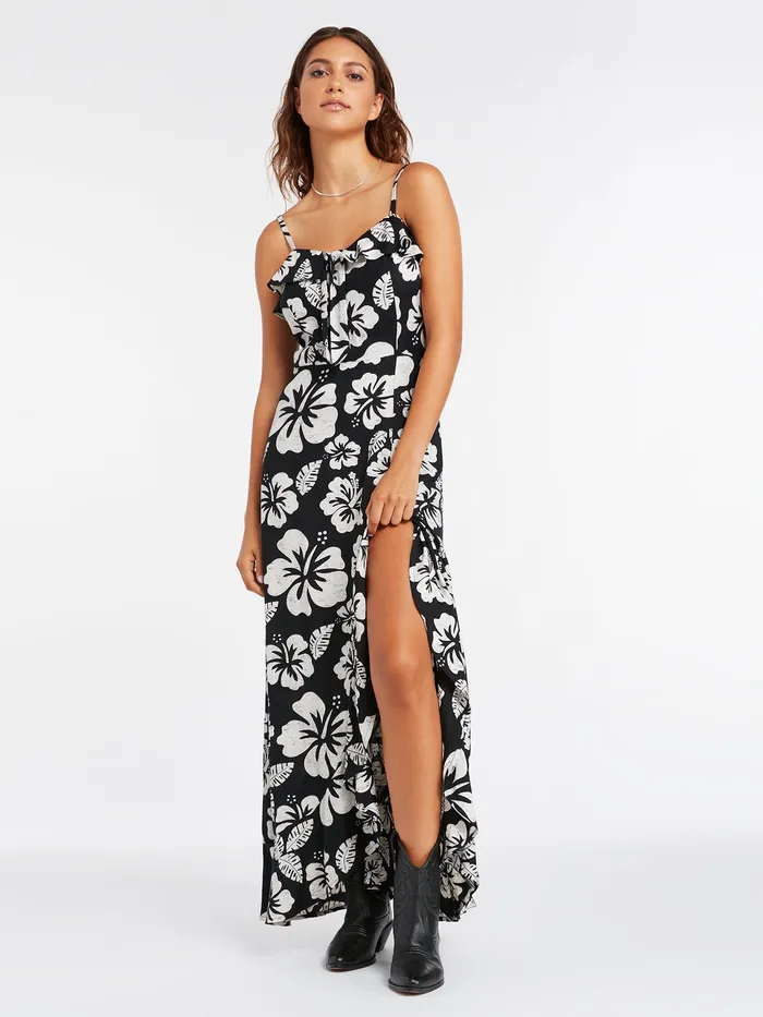 Volcom Dresses Coco Ho Maxi Dress 8211 Black White Black White 8211 Womens