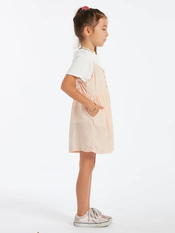 Volcom Dresses Girls Static Bloom Romper 8211 Hazey Pink Hazey Pink 8211 Girls