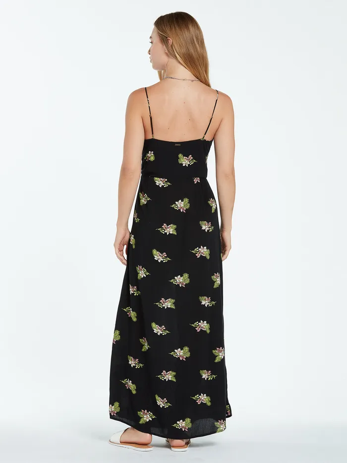 Volcom Dresses Stormy Tropix Maxi Dress 8211 Black Black 8211 Womens