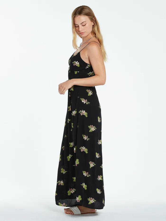 Volcom Dresses Stormy Tropix Maxi Dress 8211 Black Black 8211 Womens