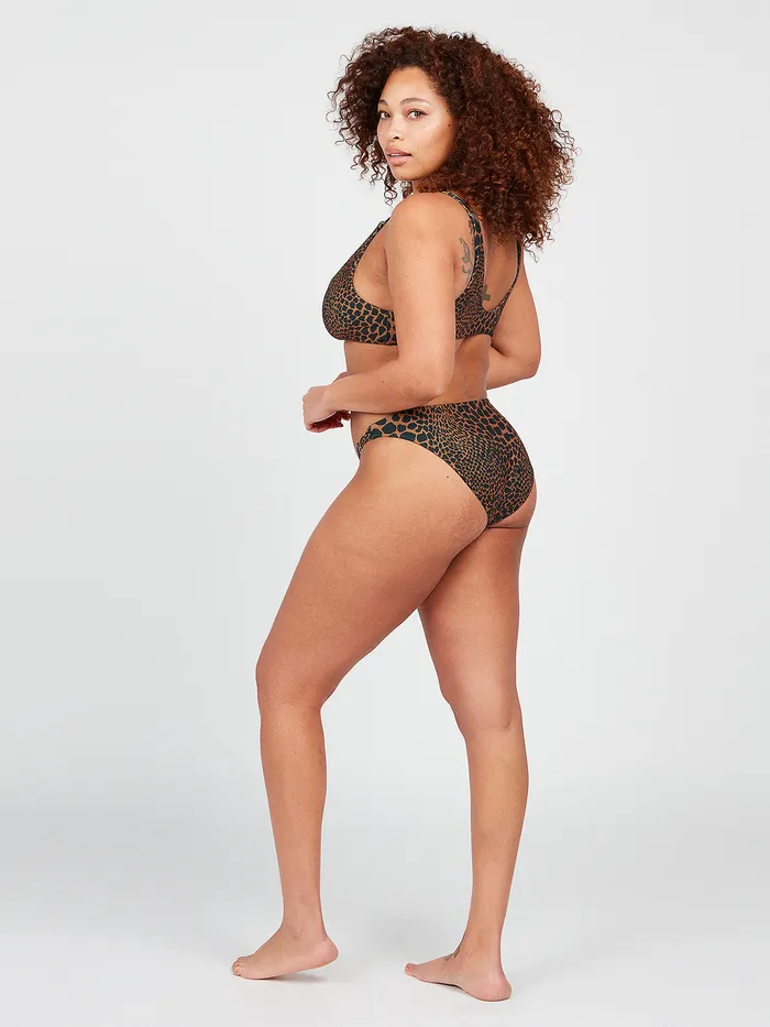 Volcom EcoTrue Swim Gone Wild Hipster Bikini Bottom 8211 Animal Print Animal Print 8211 Womens