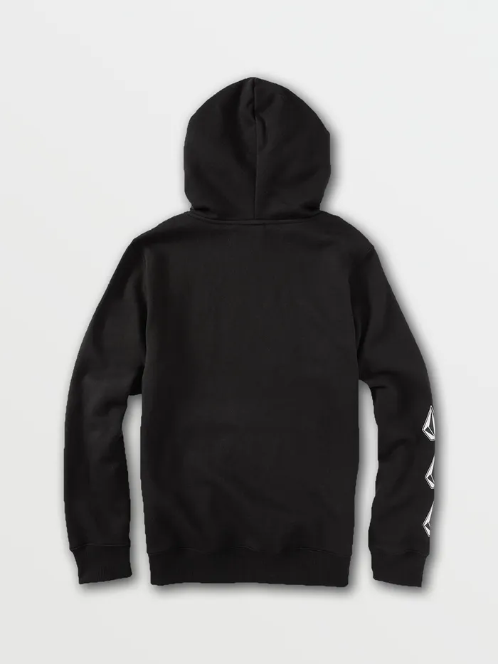Volcom Hoodies and Sweatshirts Big Boys Iconic Stone Hoodie 8211 Black Black 8211 Boys
