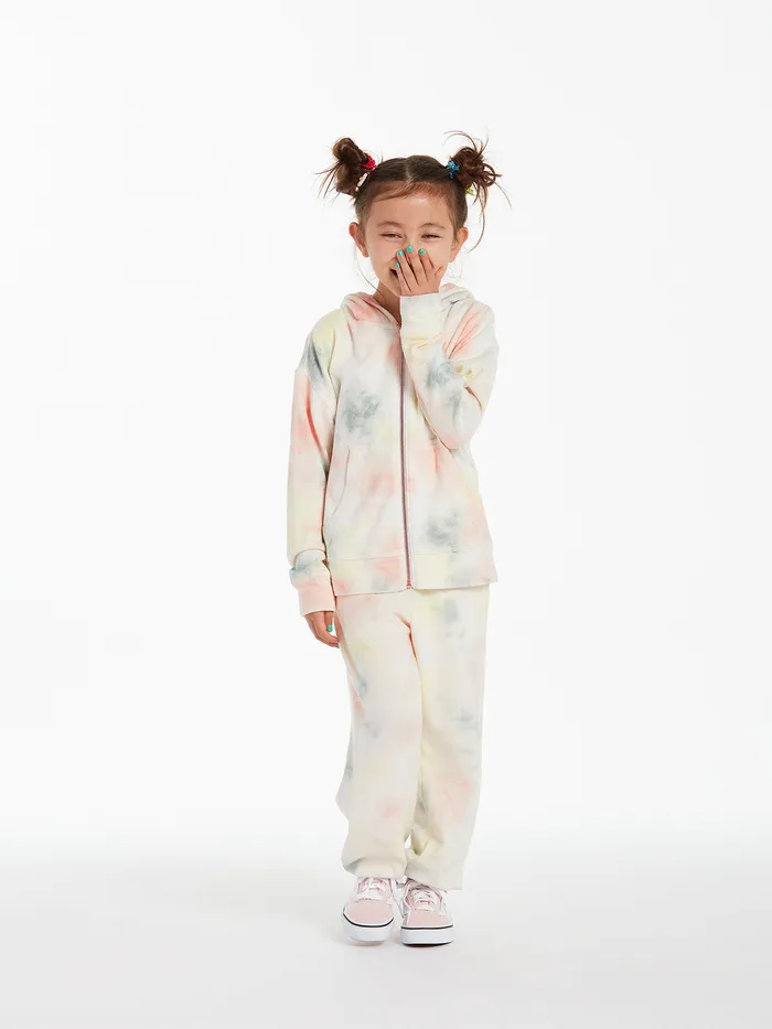Volcom Hoodies and Sweatshirts Girls Lived In Lounge Zip Fleece 8211 Multi Multi 8211 Girls