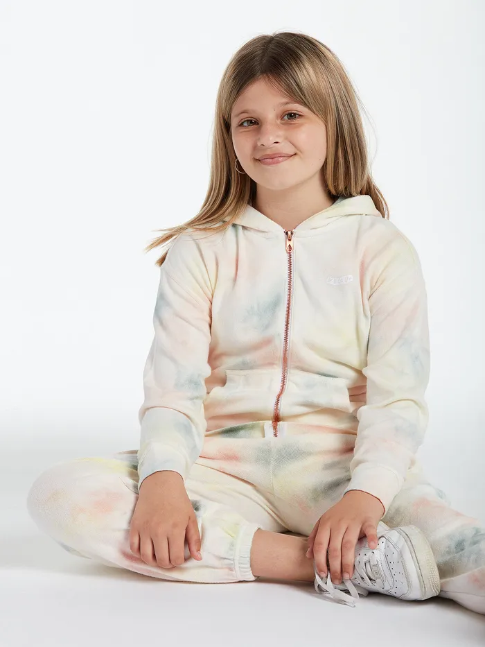 Volcom Hoodies and Sweatshirts Girls Lived In Lounge Zip Fleece 8211 Multi Multi 8211 Girls