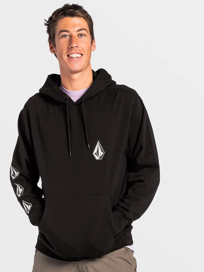 Volcom Hoodies and Sweatshirts Iconic Stone Pullover Hoodie 8211 Black Black 8211 Mens