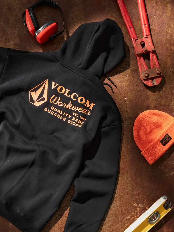 Volcom Hoodies and Sweatshirts Volcom Workwear Pullover Fleece 8211 Black Black 8211 Mens