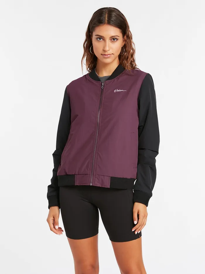 Volcom Jackets Coco Ho Track Jacket 8211 Eggplant Eggplant 8211 Womens