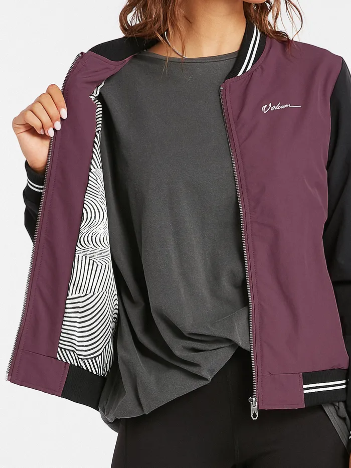 Volcom Jackets Coco Ho Track Jacket 8211 Eggplant Eggplant 8211 Womens