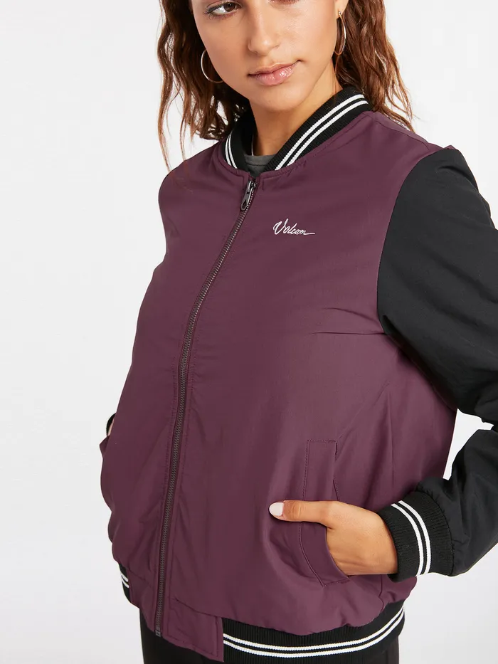 Volcom Jackets Coco Ho Track Jacket 8211 Eggplant Eggplant 8211 Womens