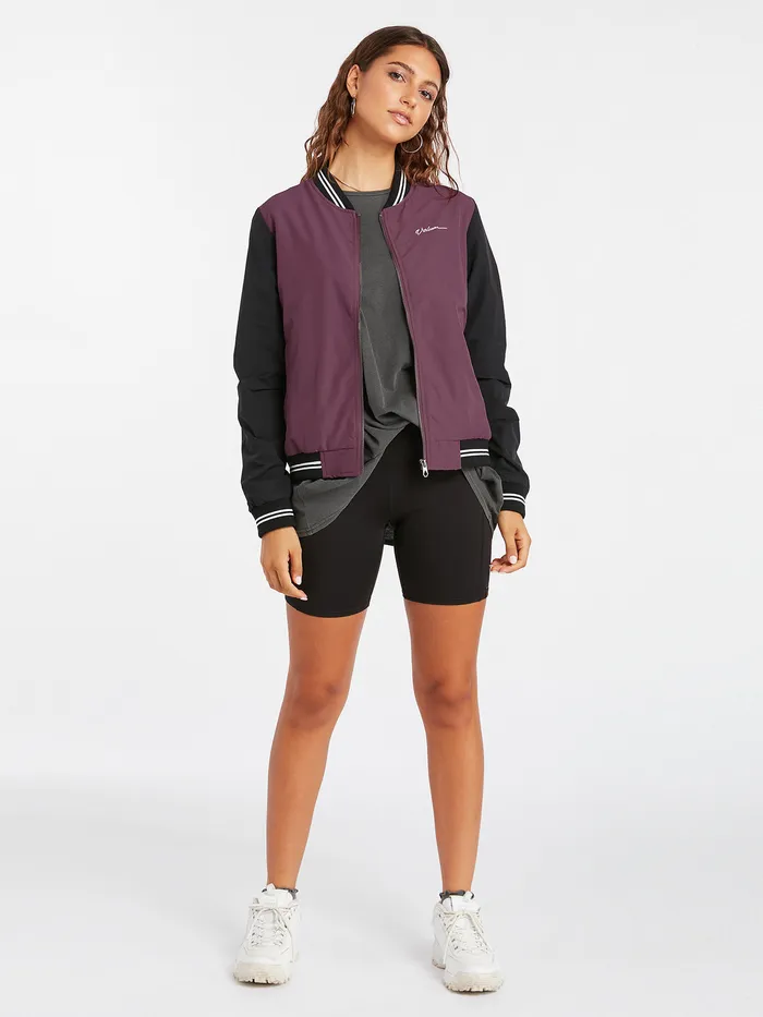 Volcom Jackets Coco Ho Track Jacket 8211 Eggplant Eggplant 8211 Womens