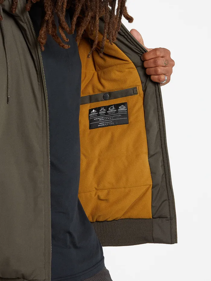 Volcom Jackets Hernan 5K Jacket 8211 Lead Lead 8211 Mens