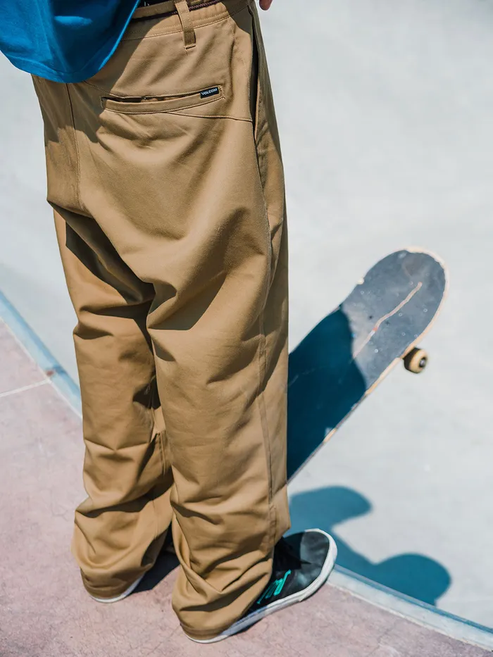 Volcom Pants Frickin Skate Chino Pants 8211 Dark Khaki Dark Khaki 8211 Mens