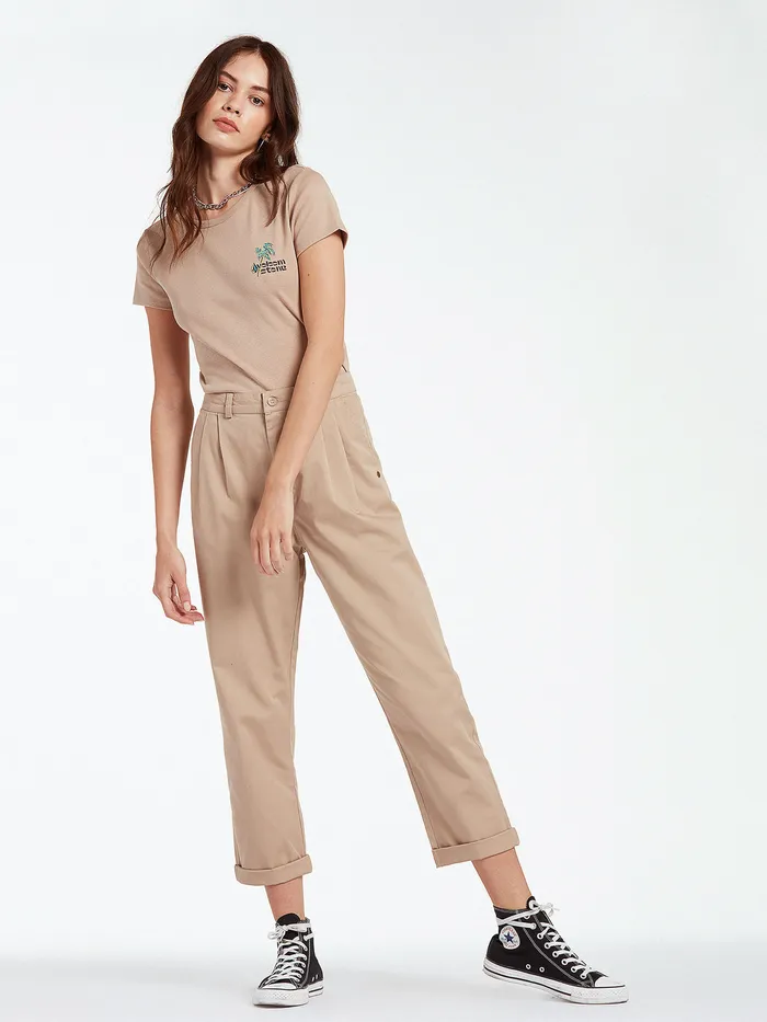 Volcom Pants Frochickie Trouser 8211 Stone Stone 8211 Womens