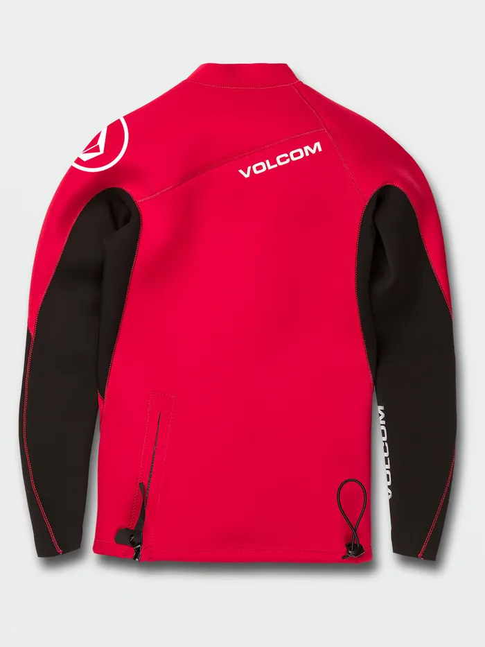 Volcom Rashguards 2mm Jacket UPF 50 Long Sleeve Rashguard Jacket 8211 Red Red 8211 Mens