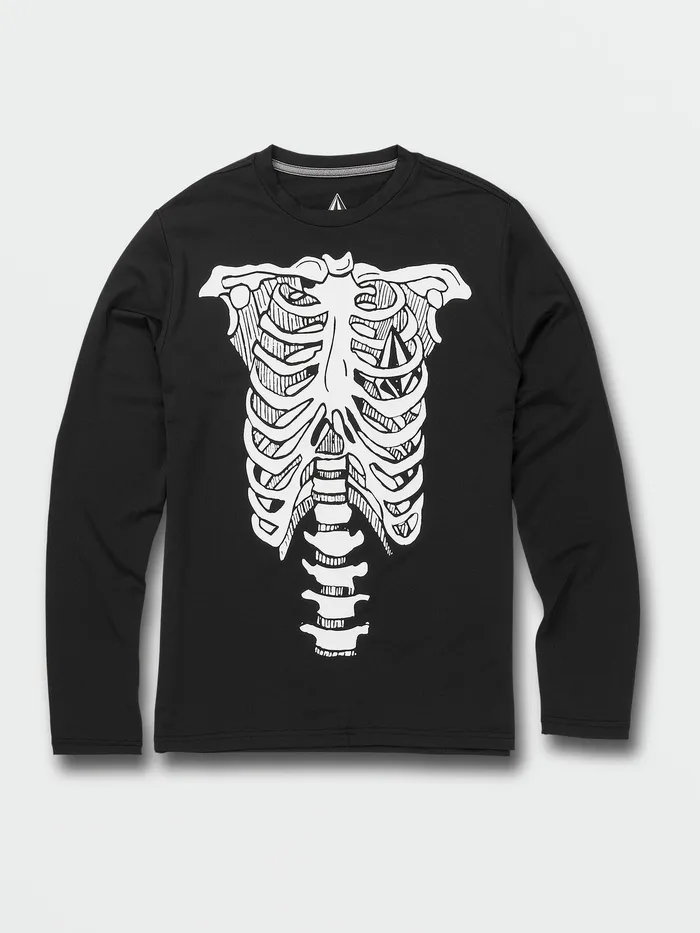 Volcom Rashguards Big Boys Skeleton Long Sleeve UPF 50 Rashguard 8211 Black Black 8211 Boys Volcom Rashguards Big Boys Skeleton Long Sleeve UPF 50 Rashguard 8211 Black Black 8211 Boys